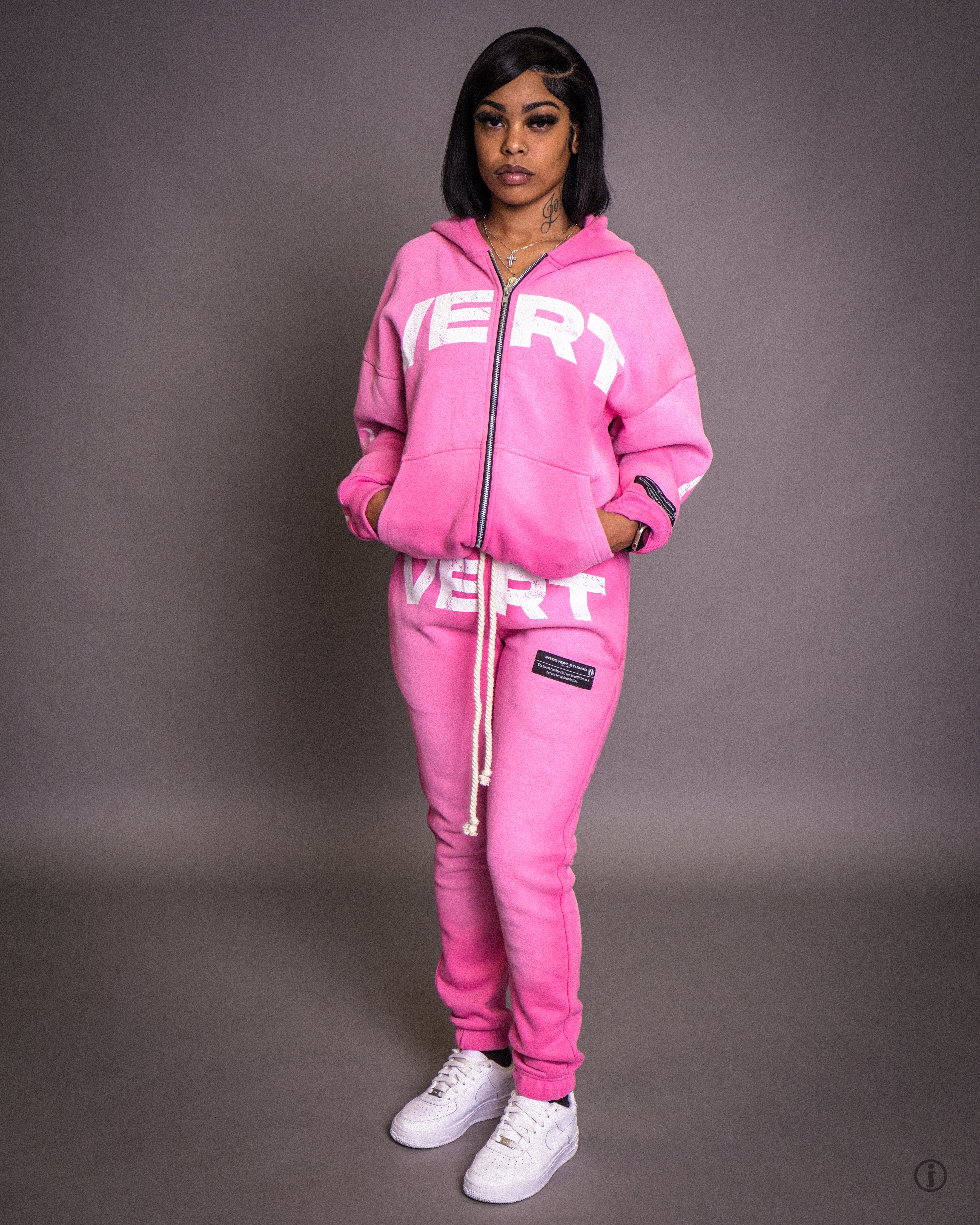 SUN FADED ZIP UP - PINK